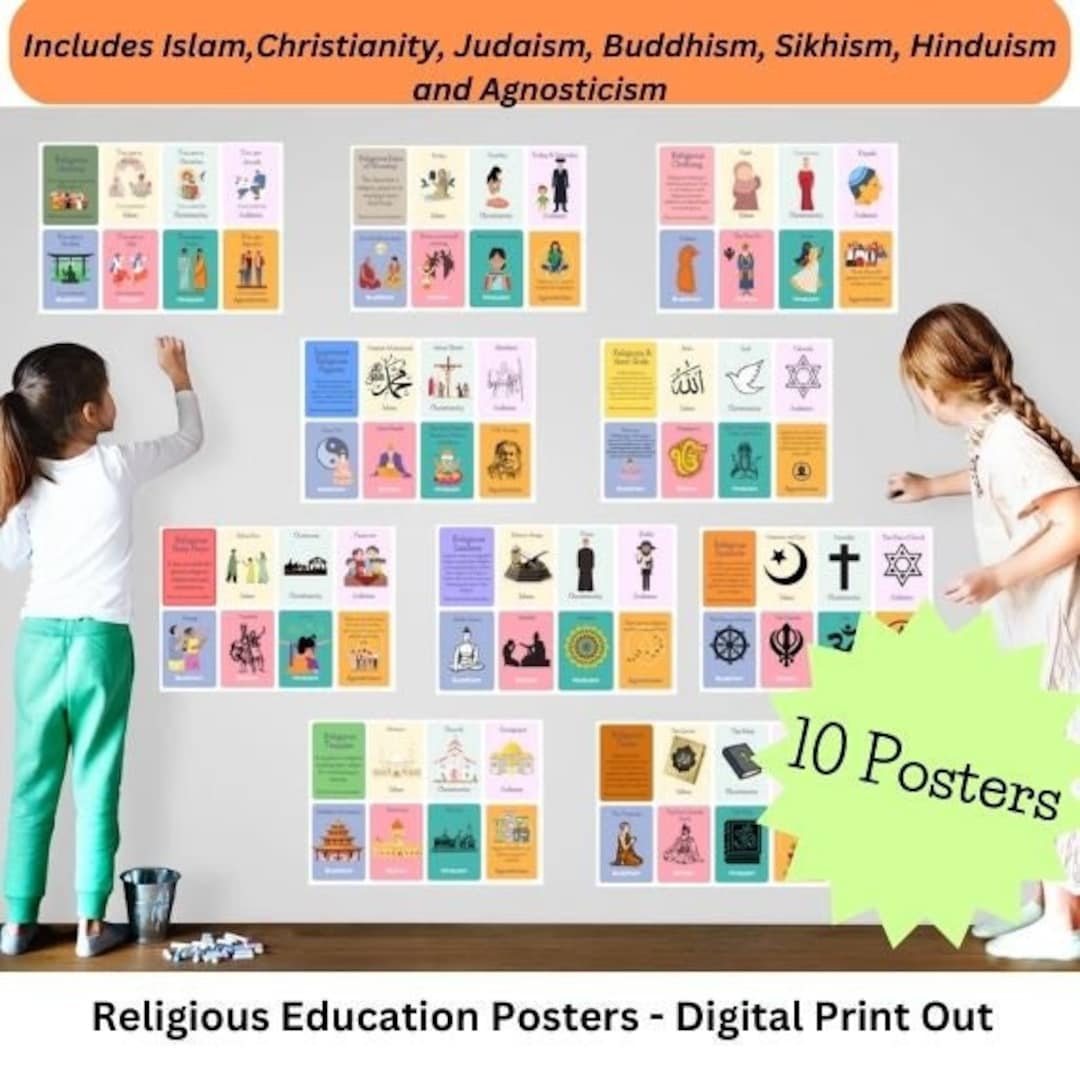 Religious Education Posters Printable Homeschool Montessori - Etsy