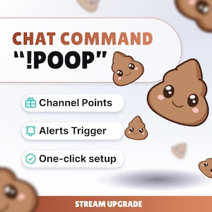 WIDGET DE TRANSMISIÓN - Poop Rain - Comando de chat para Twitch y YouTube // Descarga instantánea