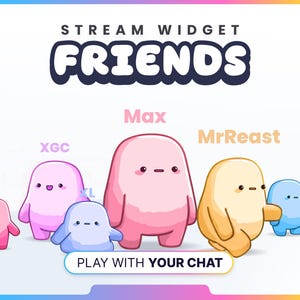 STREAM WIDGET - FRIENDS - StreamElement widget - Work with Twitch and Youtube // Instant download // Stream Games