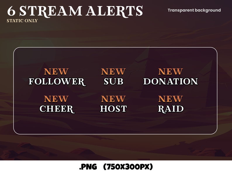 Animated Pyramids Egypt Stream Package – Twitch Overlays, Screens ...