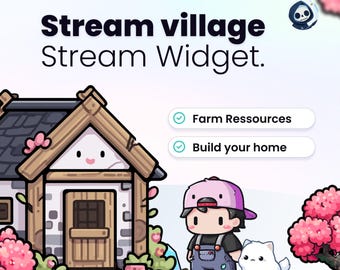 Widget de transmisión - Aldea diminuta: ¡Reúne recursos, mejora tu base y mucho más! Twitch y YouTube