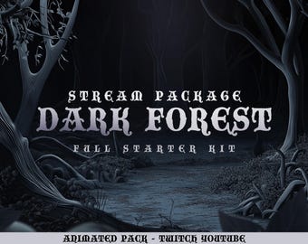 PACK DE TRANSMISIÓN - Bosque Oscuro - 1920x1080px - Animación - Gótico - Superposiciones, Escenas, Alertas ¡y más! Descarga instantánea