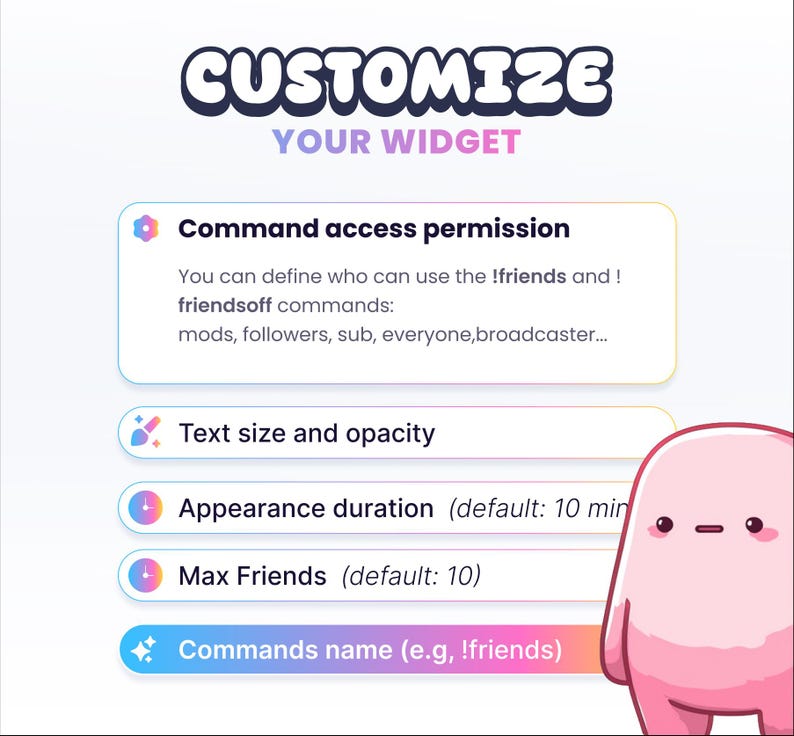 STREAM WIDGET - Friends - Streamelement Widget - Work With Twitch and ...