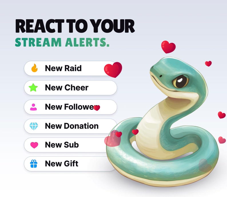 REACTIVE STREAM PET - Snake - Twitch Widget - Hd Files - Instant ...