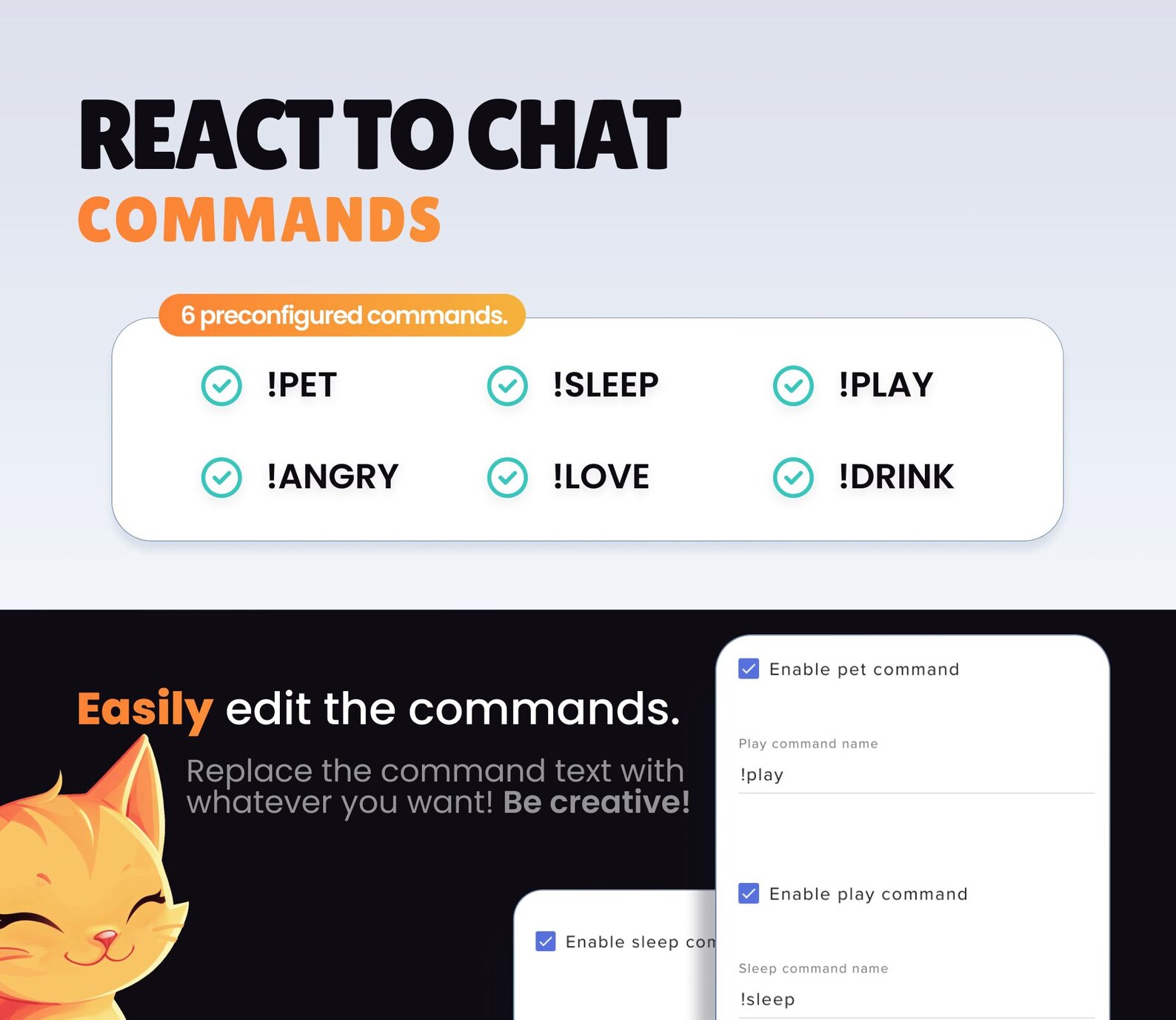 REACTIVE STREAM PET - Cat (beige) - Twitch Widget - Hd Files - Instant ...