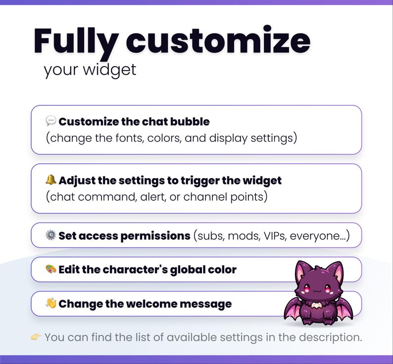 Reactive Stream Pet - BAT // Chat Commands - Alerts - Channel Points // Twitch, Youtube and Kick image 10