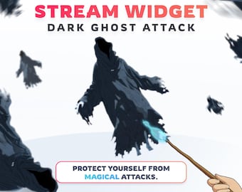STREAM WIDGET - Ghost Attack - StreamElement widget - Work with Twitch and Youtube // Instant download // Magic