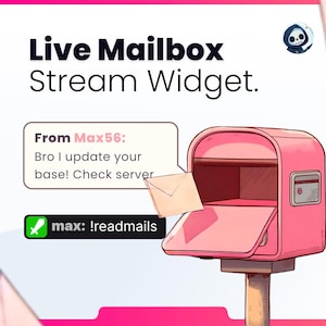 STREAM WIDGET - MailBox - Nur Twitch und Youtube - Sofortiger Download - Arbeiten Sie mit StreamElements