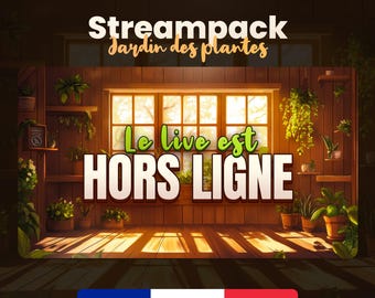 STREAM PACK - Jardin des plants - Pack de Stream animé - 1920x1080px - Overlays, Scènes, Badges, et plus! Téléchargement instantané