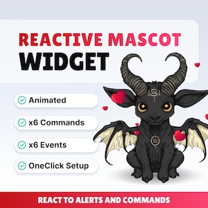 REACTIVE STREAM PET - Baphomet - Twitch Widget - Hd Files - Instant download - Setup with StreamElements // Compatible with Obs