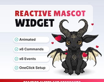 REACTIVE STREAM PET - Baphomet - Twitch Widget - Hd Files - Instant download - Setup with StreamElements // Compatible with Obs