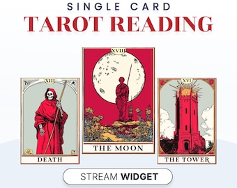 Tarot Card Stream Widget: Twitch & YouTube (Instant Download)