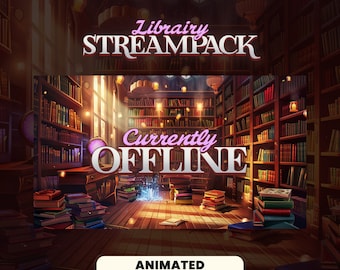 Enchanted Library Animated Stream Package – Twitch Overlay
