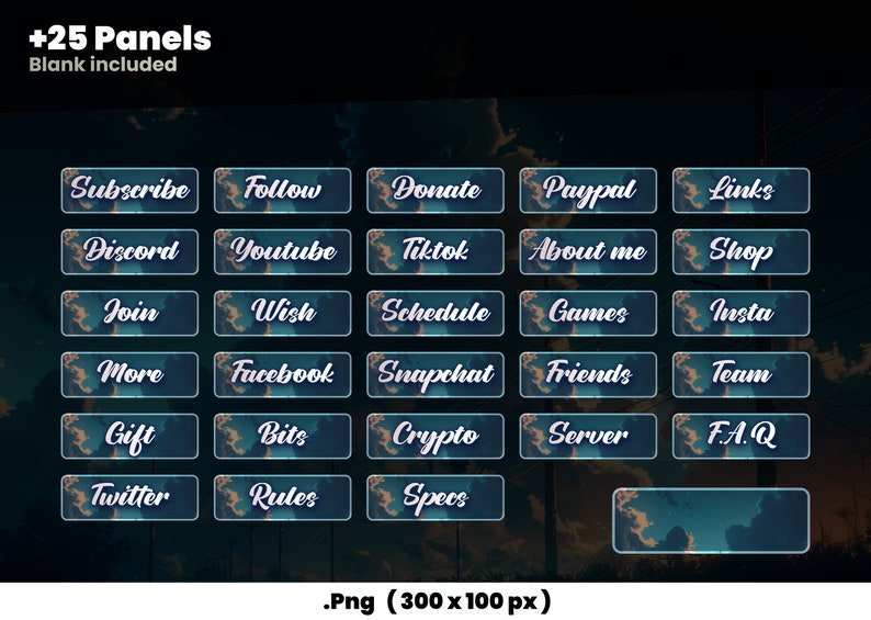 LOW-FI NIGHT Stream Package - Twitch Overlays Kit - Animated - Cute ...