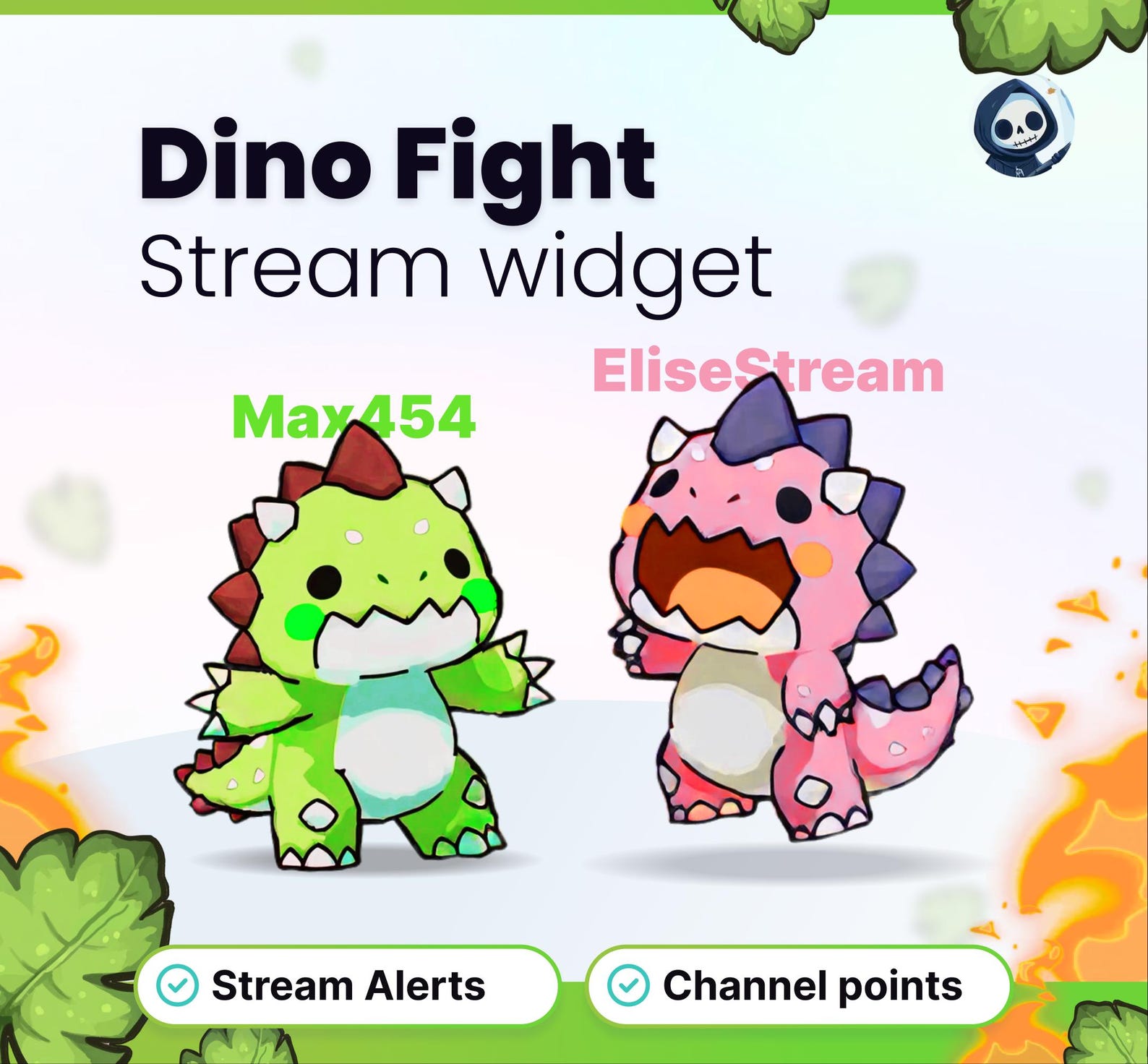 DINO FIGHT - Stream Widget for Twitch & Youtube - Streamelements ...
