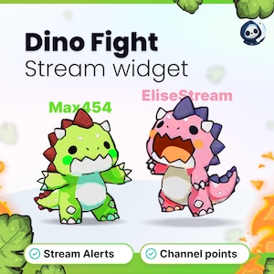 DINO FIGHT - Streamwidget för Twitch och YouTube - StreamElements (Direktnedladdning)