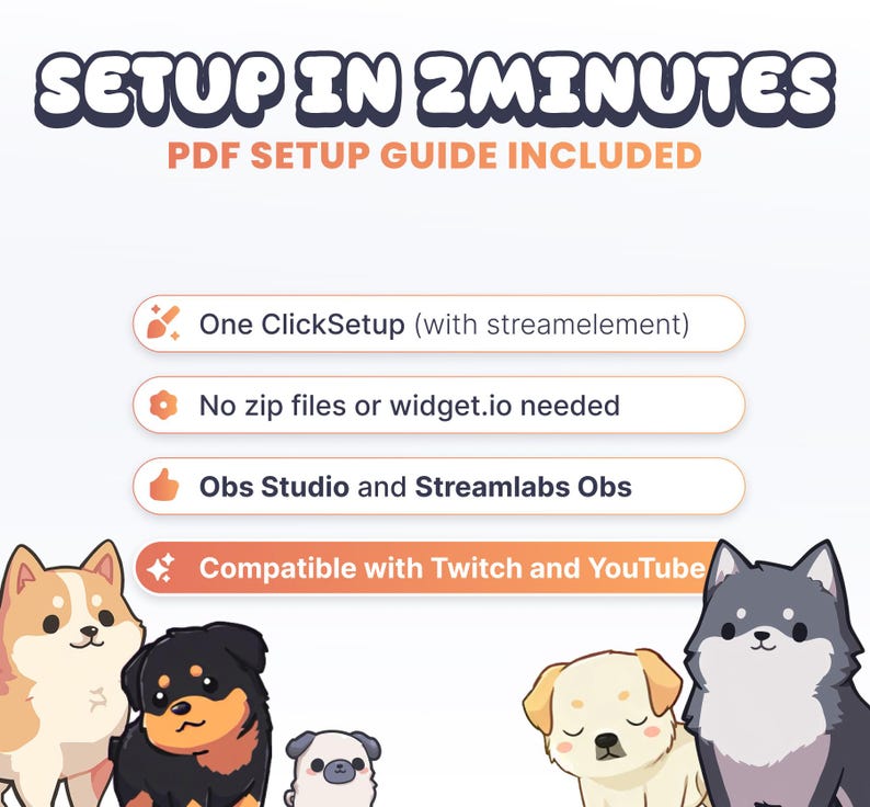 STREAM WIDGET - Dogs // Twitch & Youtube - Streamelements (instant ...