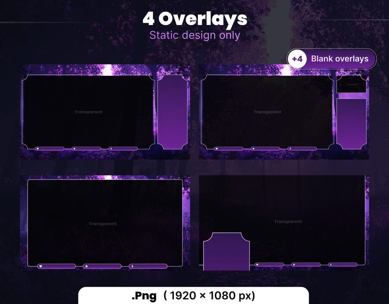 PURPLE FOREST - Stream Package - 1920 X 1080 Px - Black and White ...