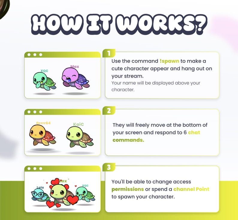 Turtle Command Thing STREAM WIDGET - Sea Turtles // Twitch & Youtube - Streamelements ...
