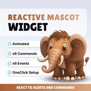 REACTIVE STREAM PET - Mamouth - Twitch-widget - Hd-bestanden - Directe download - Installatie met StreamElements //compatibel met Obs
