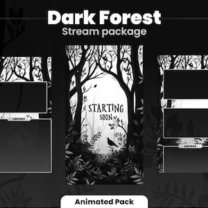 TIKTOK STREAMPACK | Dark Forest | Animated stream package | Phone size | Overlays, Scenes, Alerts and more! Instant download