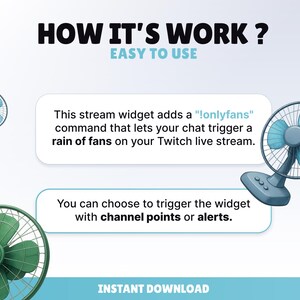 STREAM COMMAND WIDGET - OnlyFans - Chat Command for Twitch and Youtube // Instant Download image 2