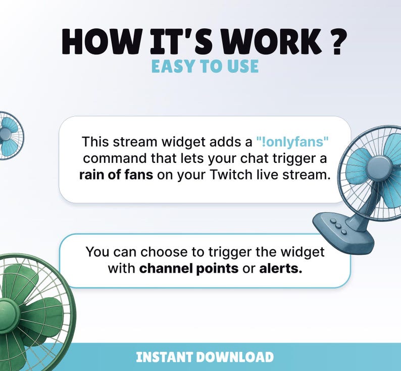 STREAM COMMAND WIDGET - OnlyFans - Chat Command for Twitch and Youtube // Instant Download image 2