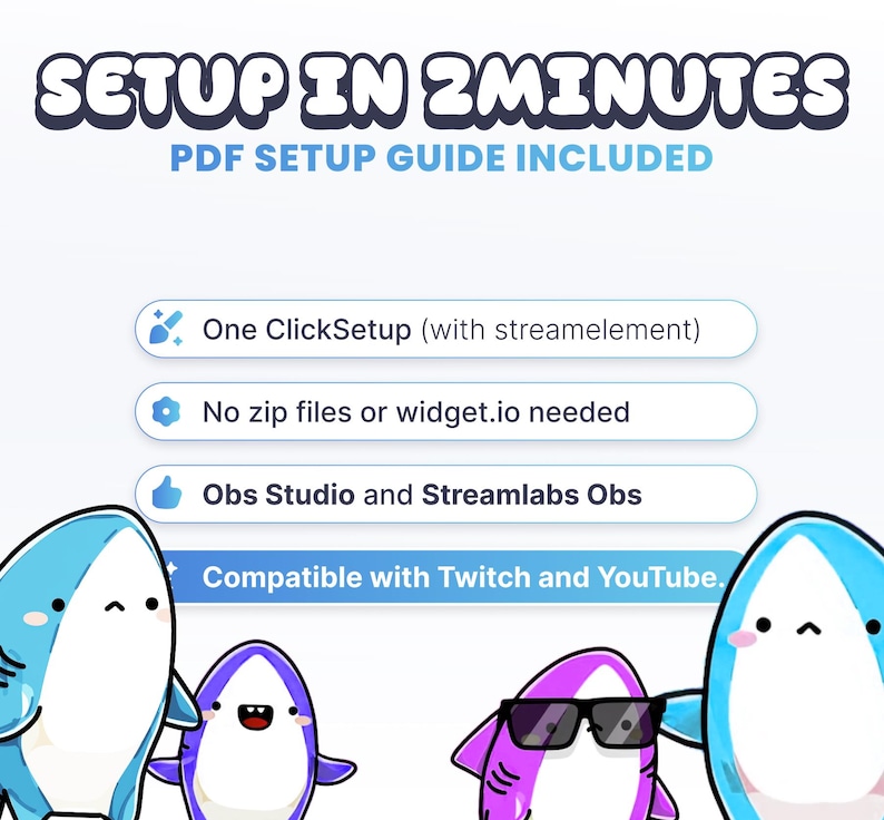 STREAM WIDGET - SHARKS // Twitch & Youtube - Work With Streamelements ...