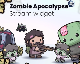 Stream Widget - Zombie Apocalypse -  Twitch and Youtube Only - Stream Games