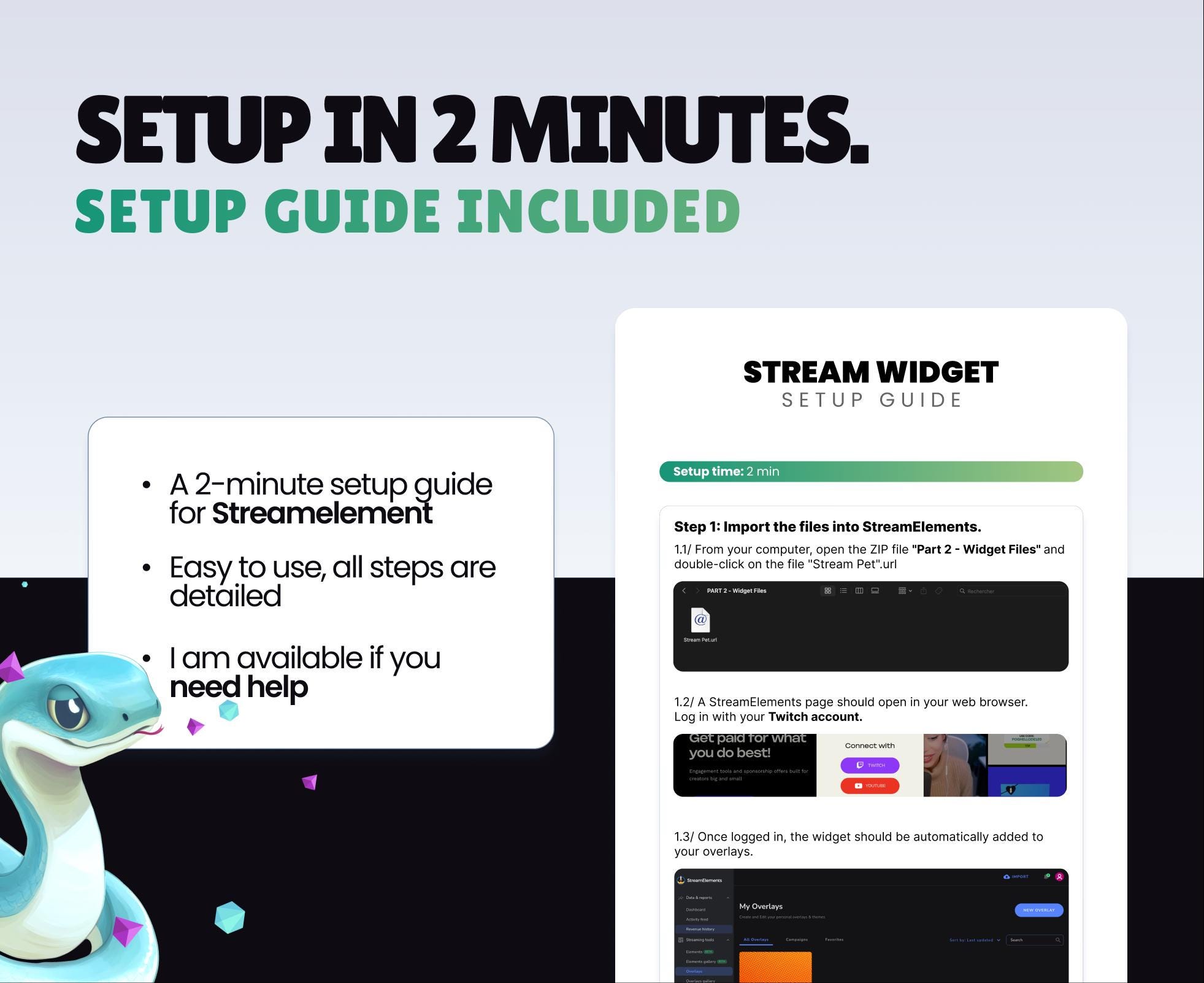 REACTIVE STREAM PET - Snake - Twitch Widget - Hd Files - Instant ...