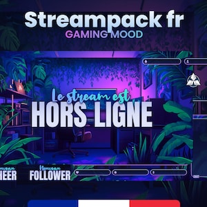 STREAMPACK - Gaming Mood - Pack de Stream animé - 1920x1080px - Överlägg, scener, märken och mer! Ladda ner direkt