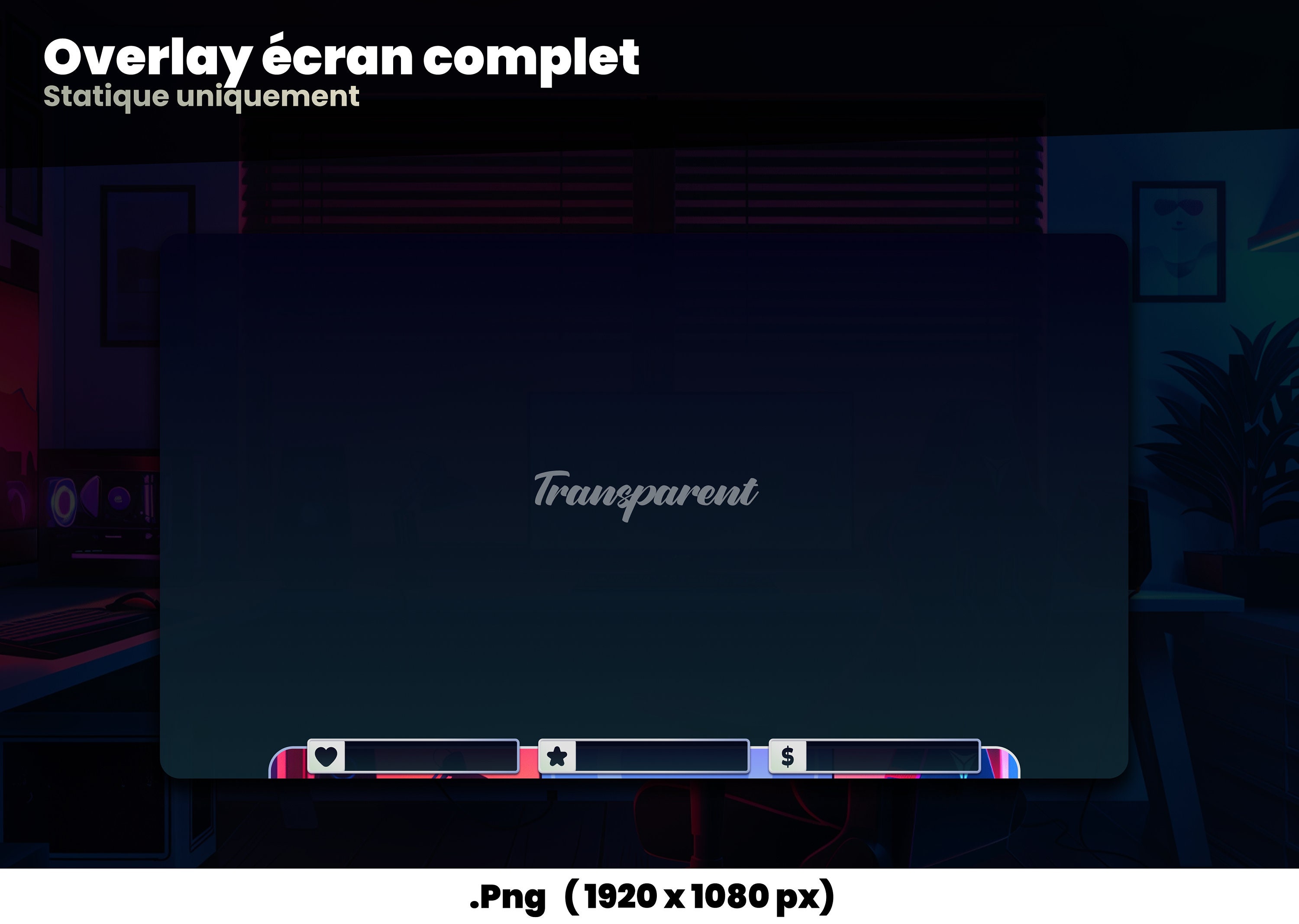 Streampack FR - Setup Néon - Setup Gaming - Overlays En Français - Pack ...