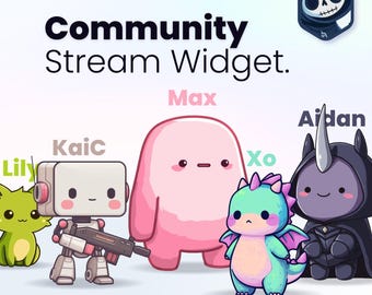 STREAM COMMUNITY WIDGET - Start your streampet collection- Twitch only - Instant download - Work with StreamElements