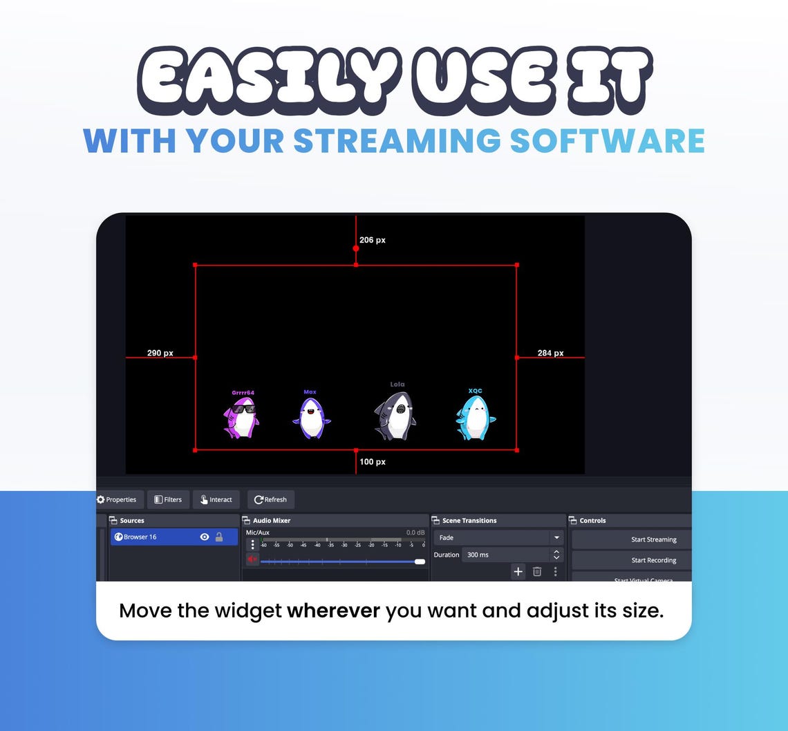 STREAM WIDGET - SHARKS // Twitch & Youtube - Work With Streamelements ...