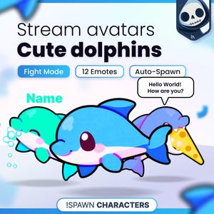 AVATARES DE STREAM DE DELFINES // Generar personajes en la transmisión // Twitch Youtube y Kick