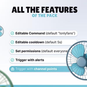 STREAM COMMAND WIDGET - OnlyFans - Chat Command for Twitch and Youtube // Instant Download image 5