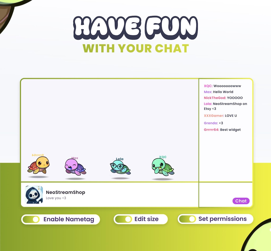STREAM WIDGET - Sea Turtles // Twitch & Youtube - Streamelements ...