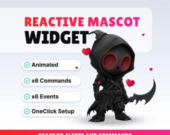 REACTIVE STREAM PET - Reaper - Twitch Widget - Hd Files - Sofortiger Download - Einrichtung mit StreamElements // Kompatibel mit Obs