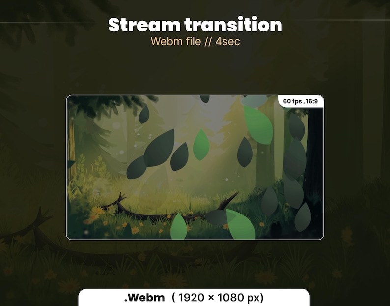 STREAM PACK - Forest Moose - 1920x1080px - Animated - Forest - Overlays ...
