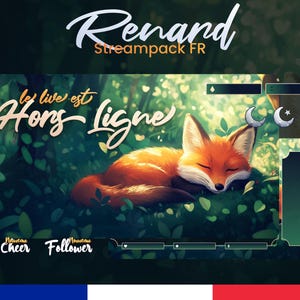 STREAMPACK - Renard - Pack de Stream anime - 1920x1080px - Nakładki, sceny, odznaki i jeszcze więcej! Natychmiastowe ładowanie