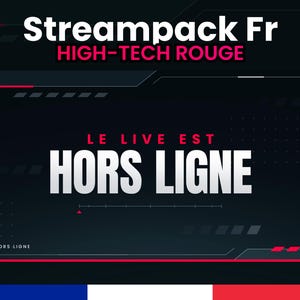 Rött högteknologiskt strömningsöverläggspaket – animerade skärmar, varningar (digital nedladdning)