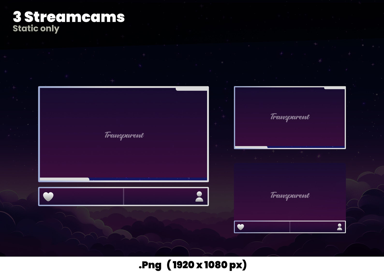 CELESTE TWITCH OVERLAYS - Animated Low-fi Stars Stream Package - Purple ...