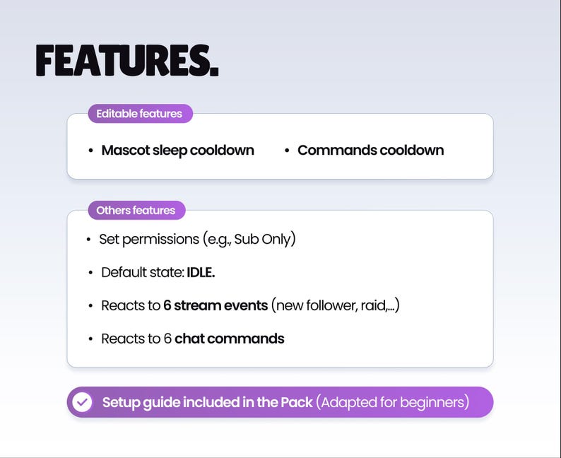 REACTIVE STREAM PET - Purple Dragon - Twitch Widget - Hd Files - Instant download - Setup with StreamElements // Compatible with Obs image 4