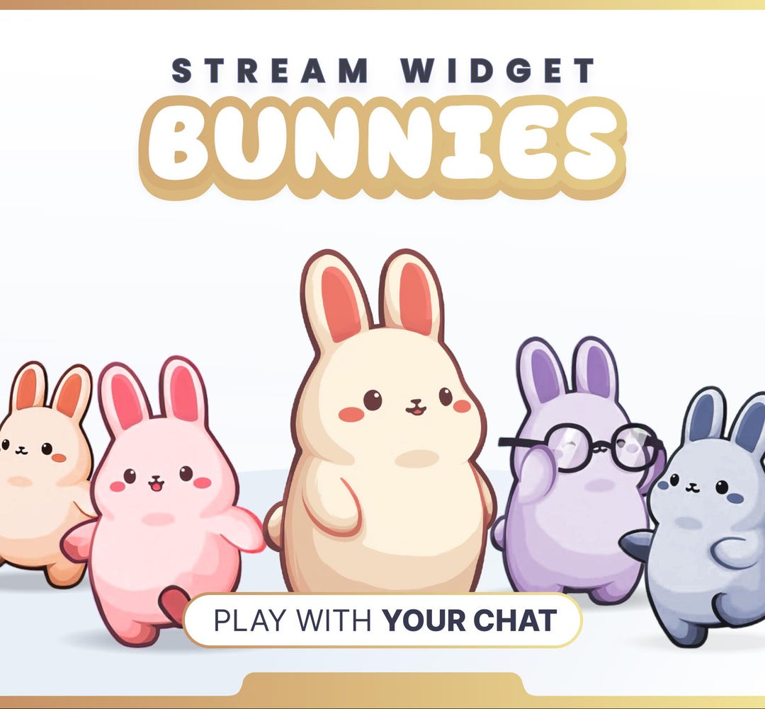 STREAM WIDGET - Bunnies - Streamelement Widget - Work With Twitch and ...
