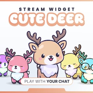 STREAMWIDGET - Söt hjort // Twitch & YouTube - StreamElements (Direktnedladdning)