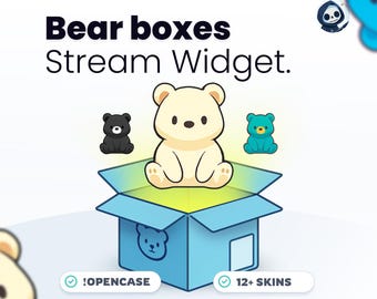 STREAM WIDGET - Bear Boxes - Work with Twitch and Youtube - StreamElements (Instant Download)
