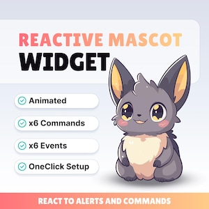 REACTIVE STREAM PET - Yuvie - Twitch Widget - Hd Files - Instant download - Setup with StreamElements // Compatible with Obs