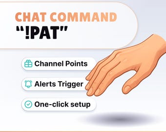 WIDGET DE COMANDO DE TRANSMISSÃO - Pat - Comando de bate-papo para Twitch e YouTube // Download instantâneo