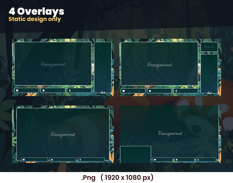 Twitch Overlays Red Panda | Streampack | Cute Red Panda Sleeping in a ...