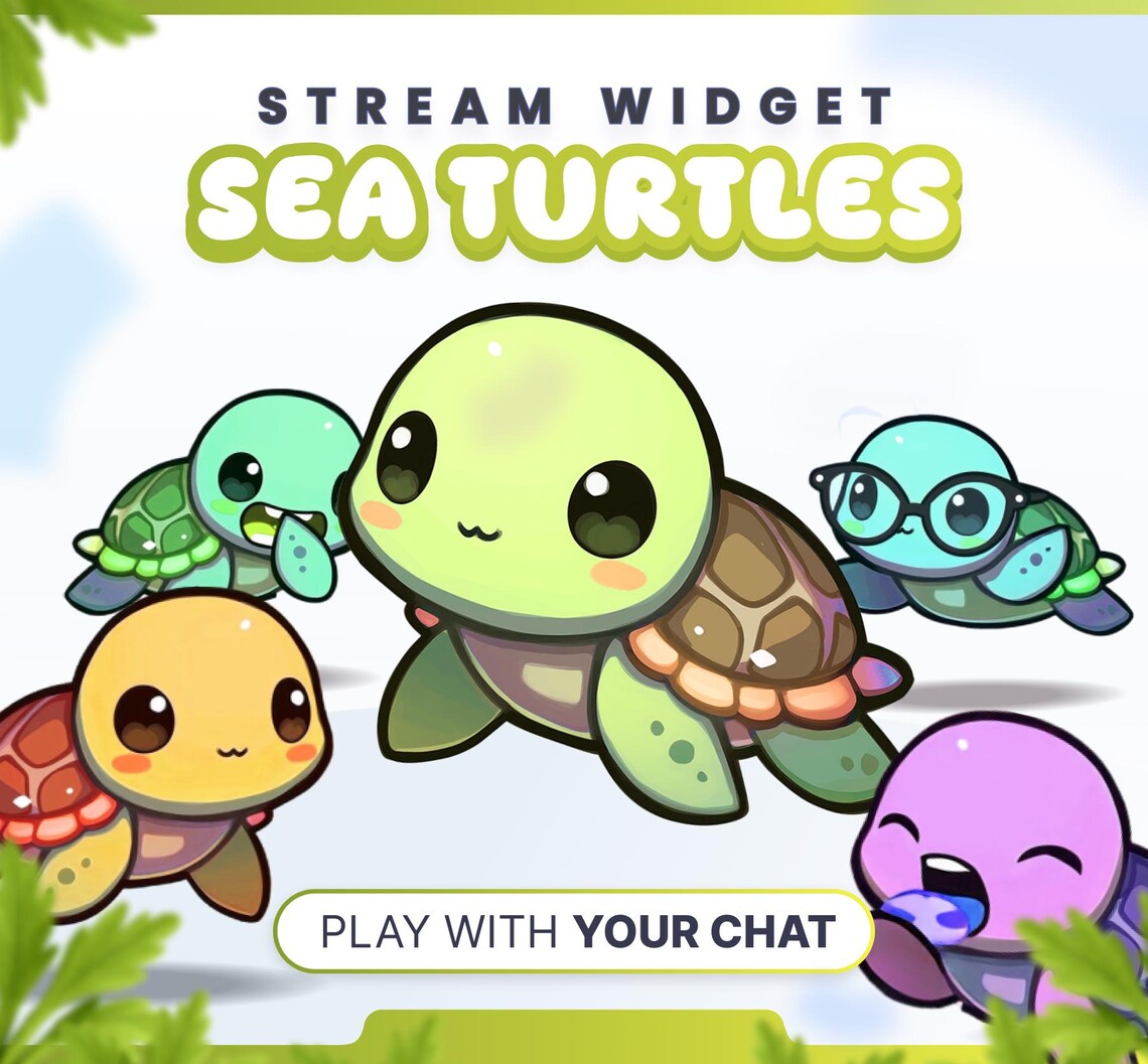 STREAM WIDGET - Sea Turtles // Twitch & Youtube - Streamelements ...